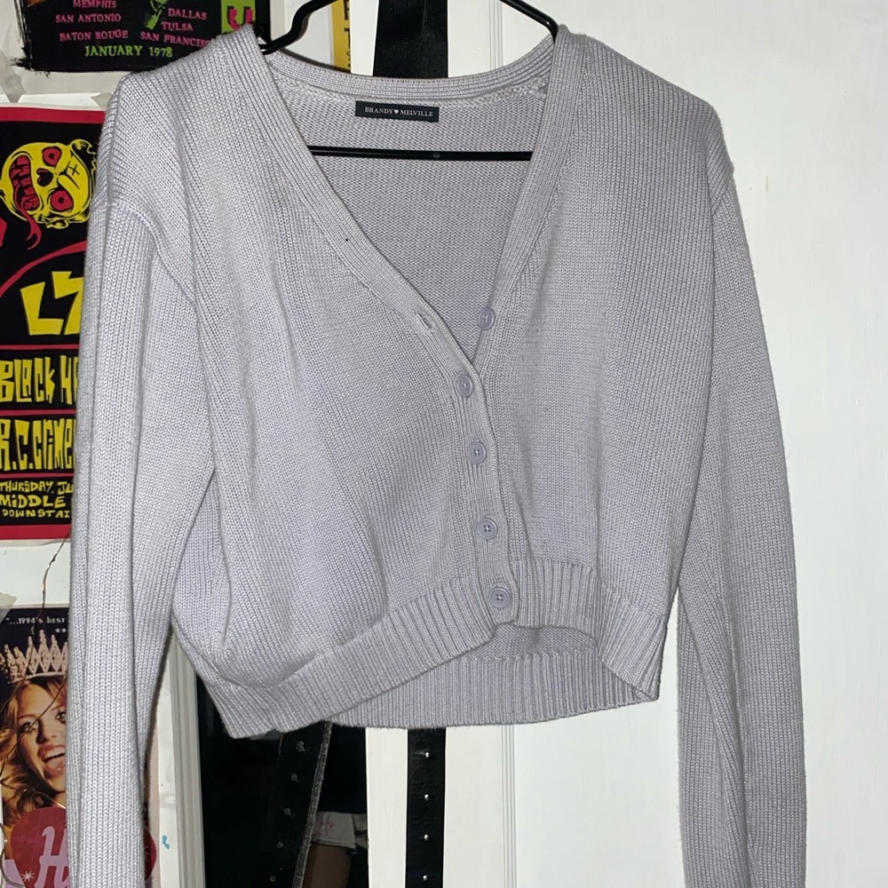 Light purple brandy button up cardigan
